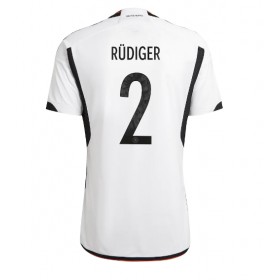 Herren Fußballbekleidung Deutschland Antonio Rudiger #2 Heimtrikot WM 2022 Kurzarm